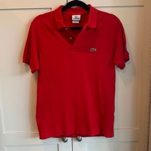 Men’s Lacoste Red short sleeved polo